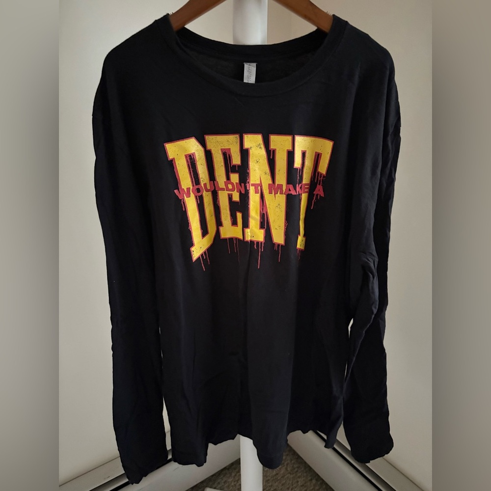‘Wouldn’t Make A Dent’ - Chris D’Elia Comedian Black Long Sleeve Shirt — Size XL